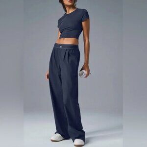 Alo Navy Suit Up Trouser Medium Size